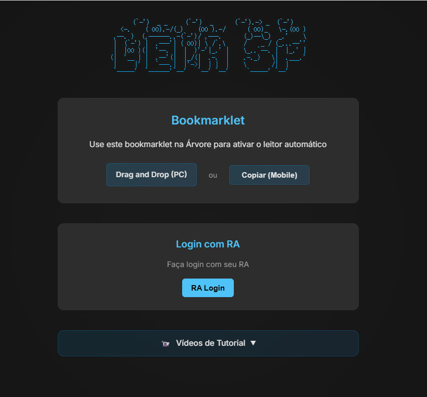 Interface da plataforma LeiaSP